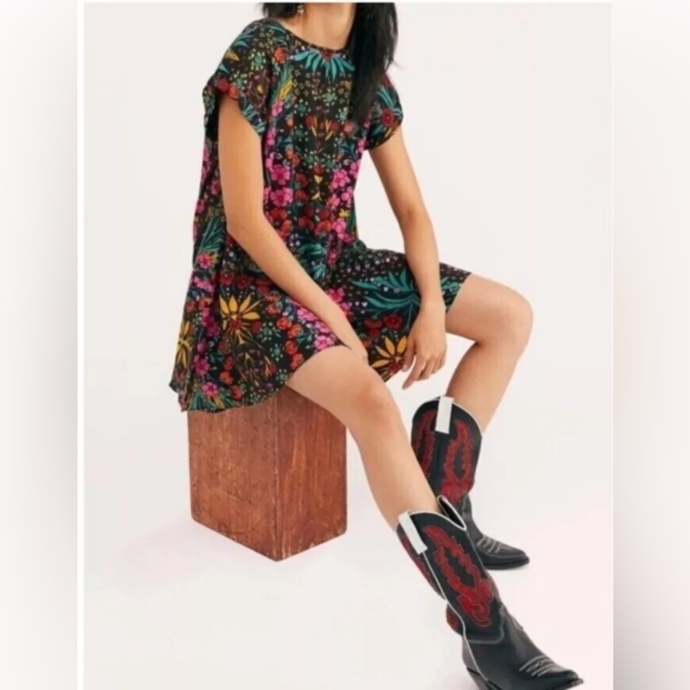 NEW Free People Strawberry Fields Mini Dress-Size XS
